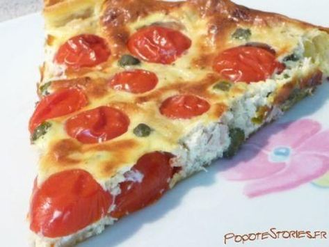 Tarte aux tomates cerise thon et boursin #entreesrecettes