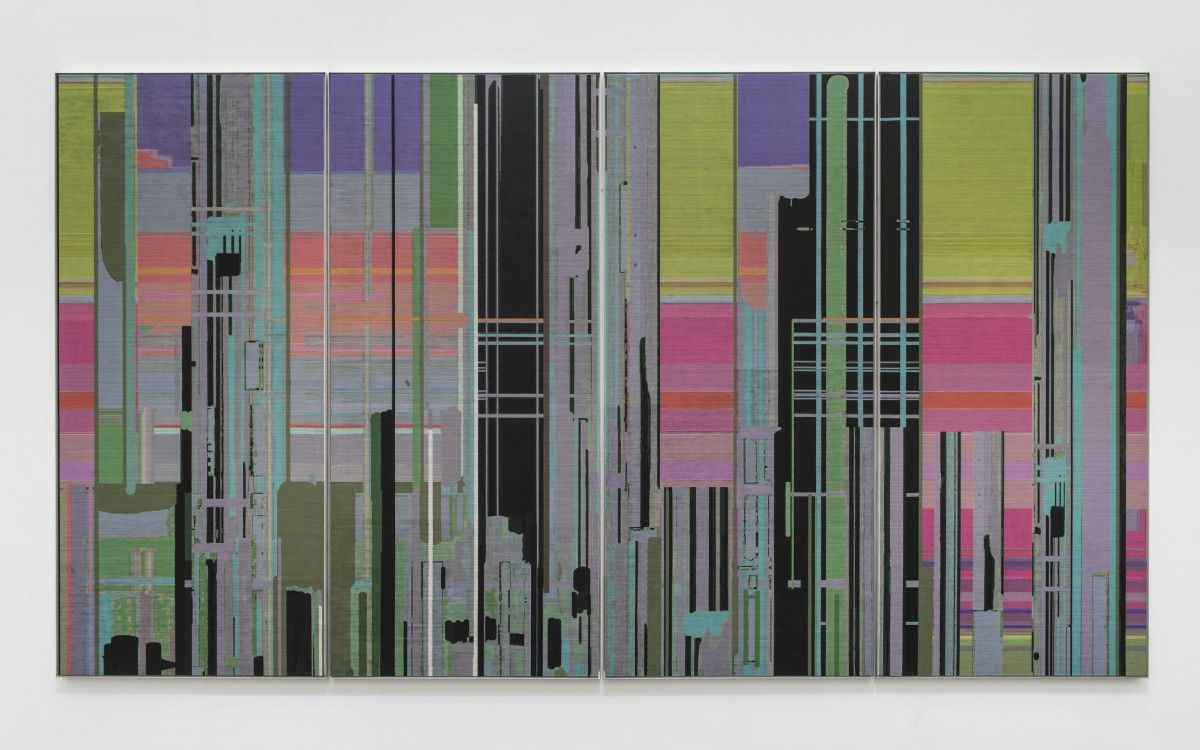 Liu Wei Liberation No.16 2014 Oil on canvas 160 1/4 × 288 3/16 × 3 1/8