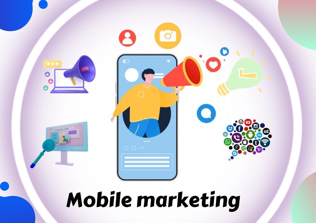 mobile marketing, types of mobile marketing- mobile App based marketing
Local area-based marketing ( GEO targeting )
Email based marketing
social media marketing based
SMS/MMS-based marketing
mobile-friendly website-based marketing
QR code-based marketing Mobile Marketing