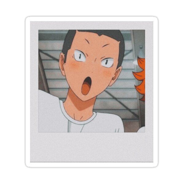 Ryunosuke Tanaka Polaroid Sticker By Dayna5970 In 21 Anime Stickers Anime Printables Haikyuu Anime