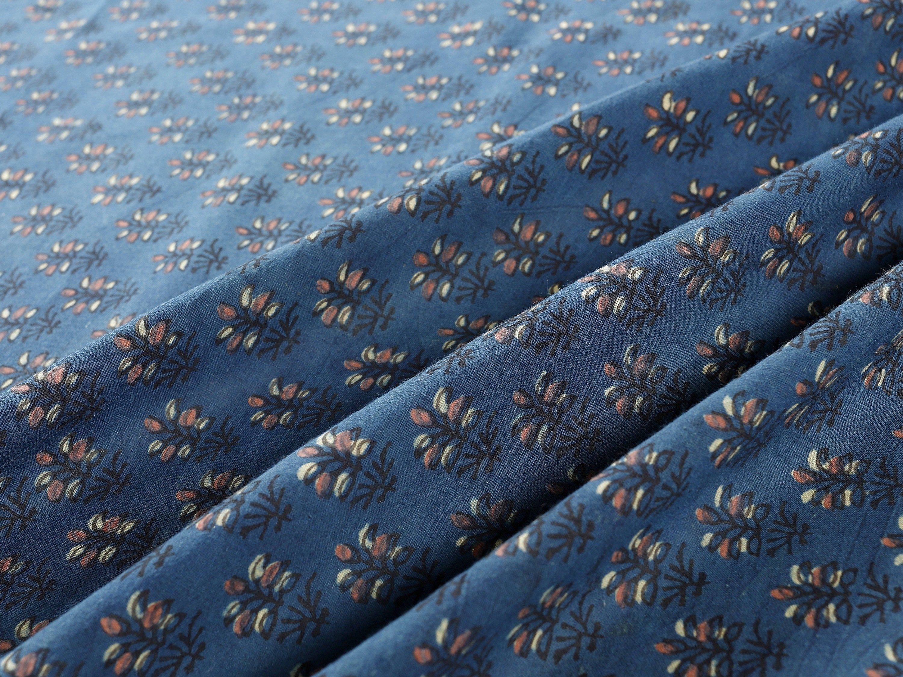 3 Yard Floral Cotton Turquoise Fabric Ethnic Art Indian Block Printed Fabrics 3 Yard Floral Cotton Turquoise Fabric Ethnic Art Indian Block Printed Fabrics