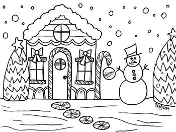 Download Candy Cane Cottage Coloring Sheet | Candy cane, Coloring sheets, Color