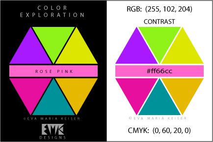 Eva Maria Keiser Designs Explore Color Rose Pink Contrast Eva Maria Keiser Designs Explore Color Rose Pink Contrast