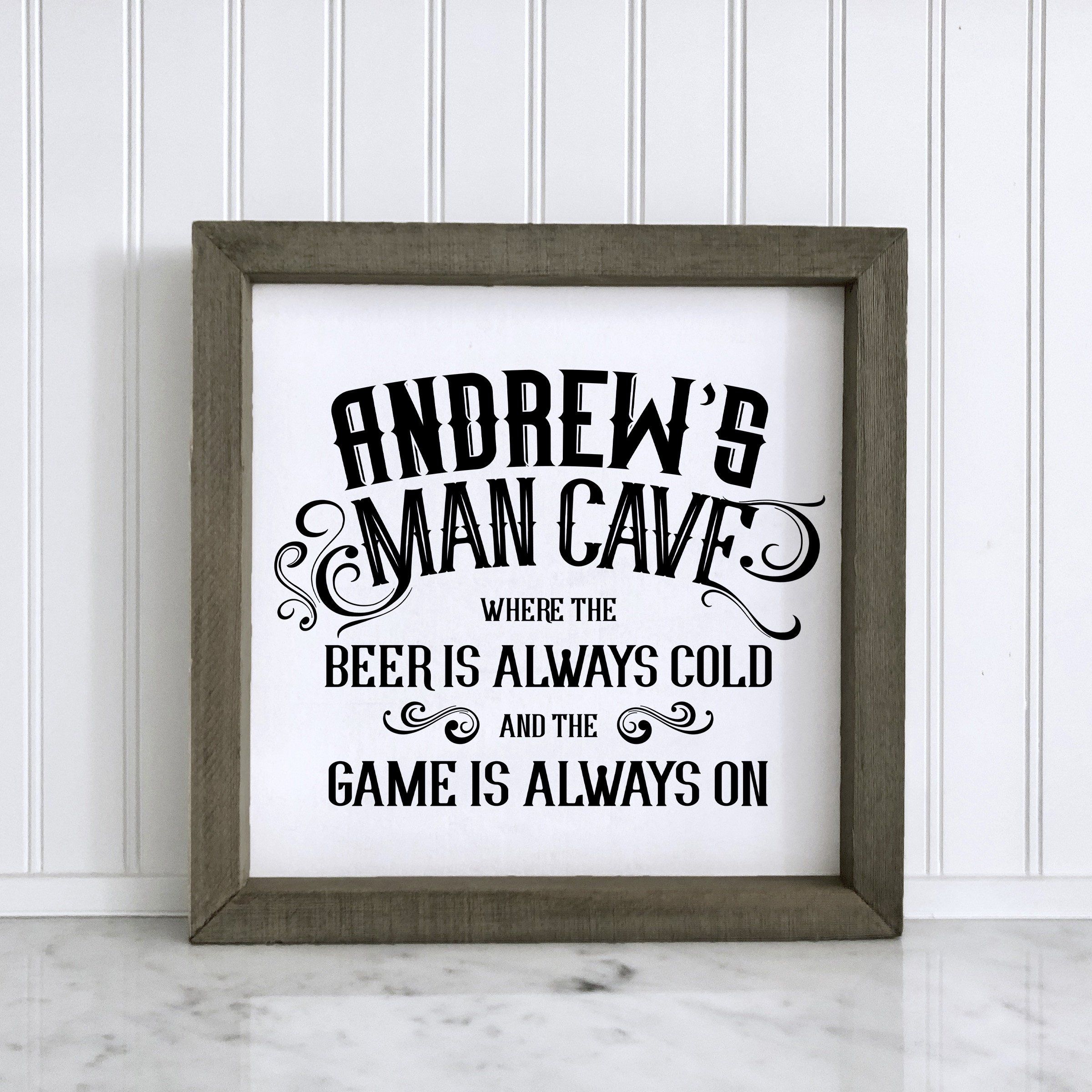Man Cave Signs Personalized Sign Gift Custom