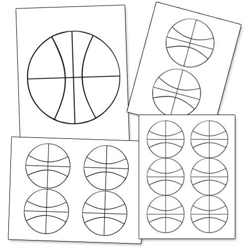 Printable Basketball Shape from PrintableTreats Shapes and - black and white basketball template Printable Basketball Shape from PrintableTreats Shapes and - black and white basketball template