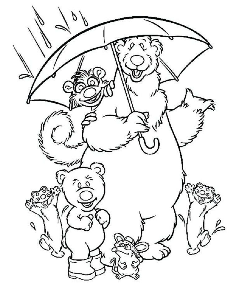 Bear In The Big Blue House Watch Online Free Weather Bear Coloring Pages Bear coloring pages, Bear
