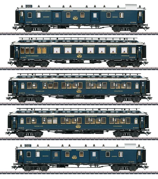 Marklin 42790 - “Simplon Orient Express” Express Train Passenger Car Set 1 Interior Design Games, Simplon Orient Express, Train Drawing, Train Posters, Rail Transport, Luxury Train, Train Art, Diesel, Train Depot