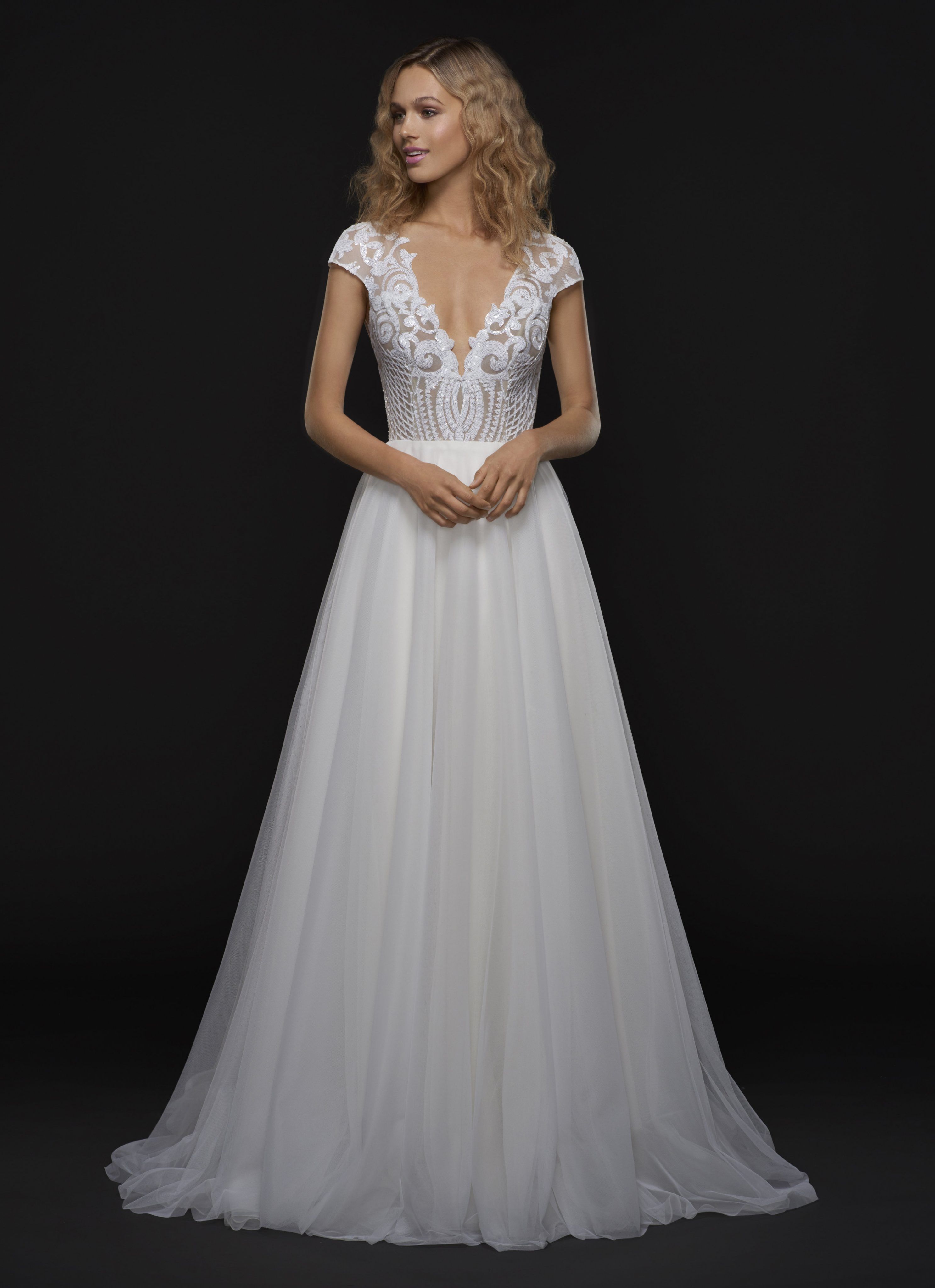 Modern A-line Wedding Dress Kleinfeld Bridal Hochzeitskleider