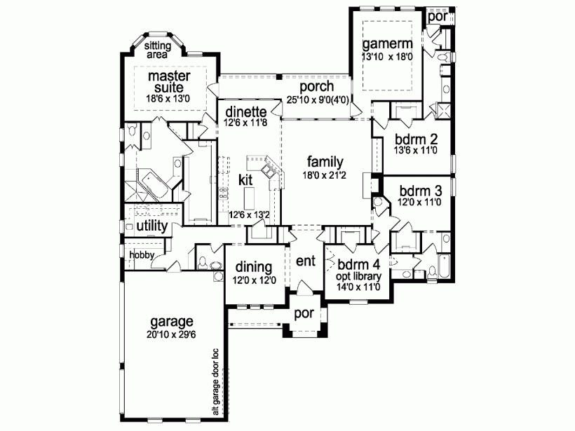 Tudor Style House Plan 4 Beds 3.5 Baths 3135 Sq/Ft Plan