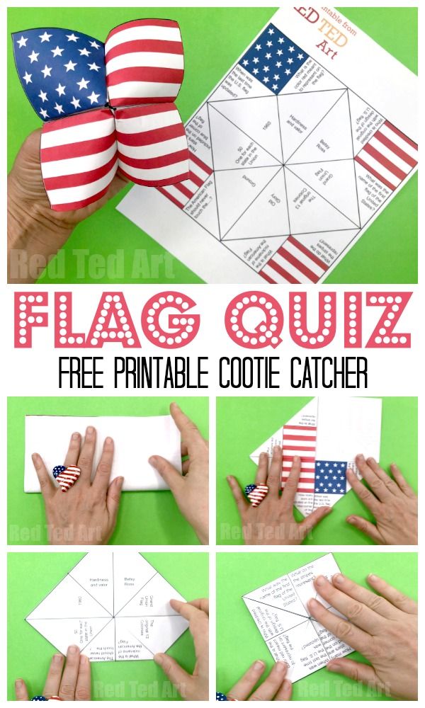 American Flag Cootie Catcher Printable #americanflagart