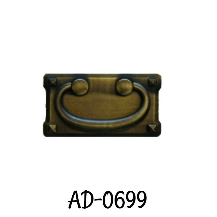 MISSION STYLE DRAWER PULL ANTIQUED BRASS AD0699