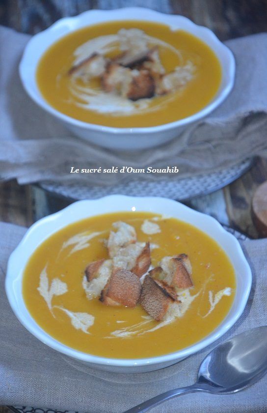 soupe de butternut au monsieur cuisine - Le Sucré Salé d'Oum Souhaib