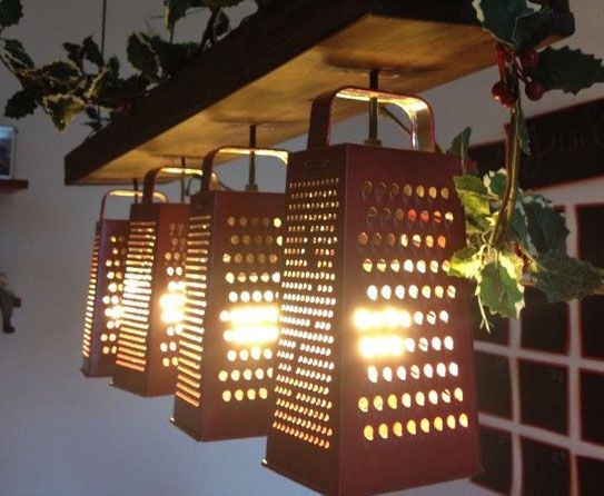 Recycled Metal Light Fixtures For Your Home Grater Luminária De Ralador Decoração Candeeiros Recycled Metal Light Fixtures For Your, Recycled Lighting Fixtures