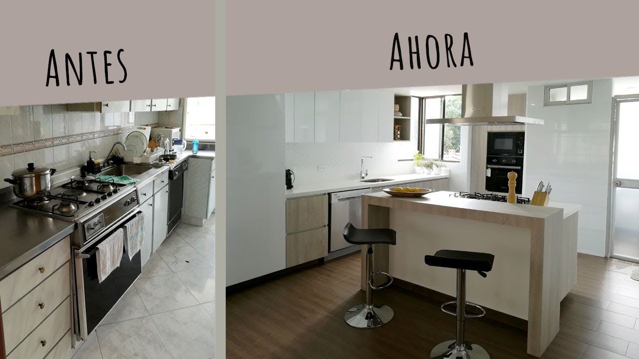 Transformación de una cocina pequeña en una cocina abierta y moderna Rent, Kitchen, Home Decor, Little Kitchen, Open Galley Kitchen, Shelving Brackets, Apartments, Trendy Tree, Cooking