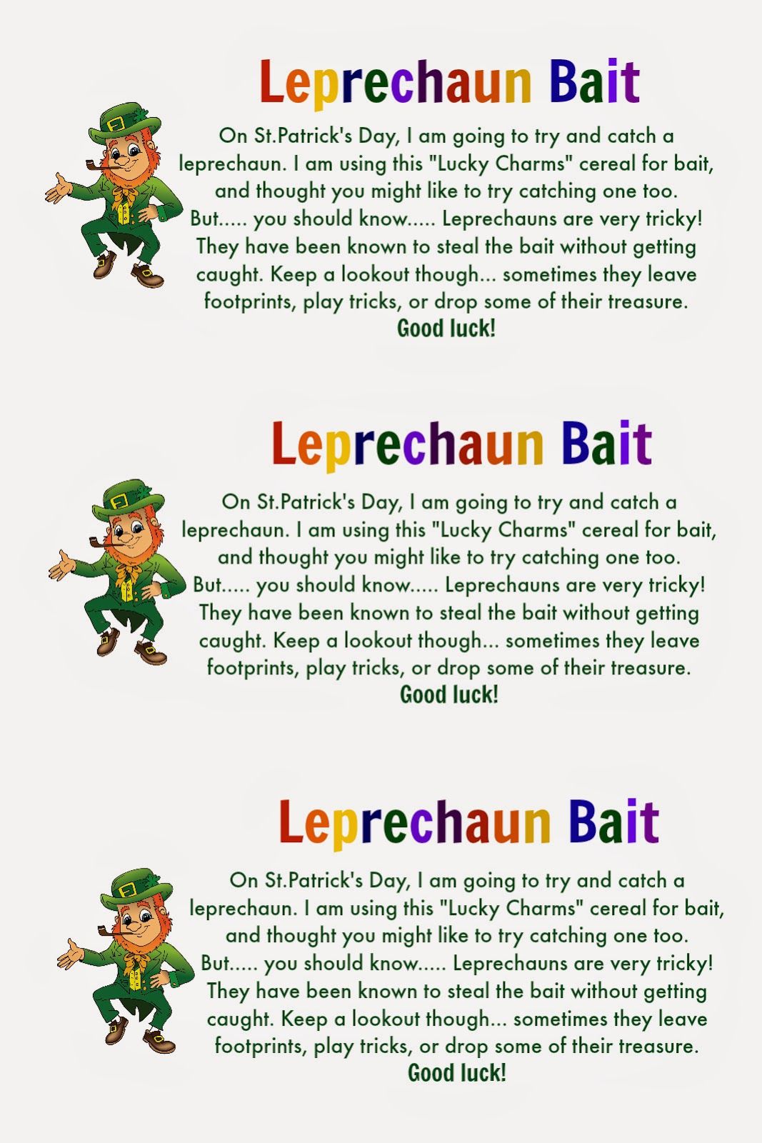 Personalized Leprechaun Bait Plate