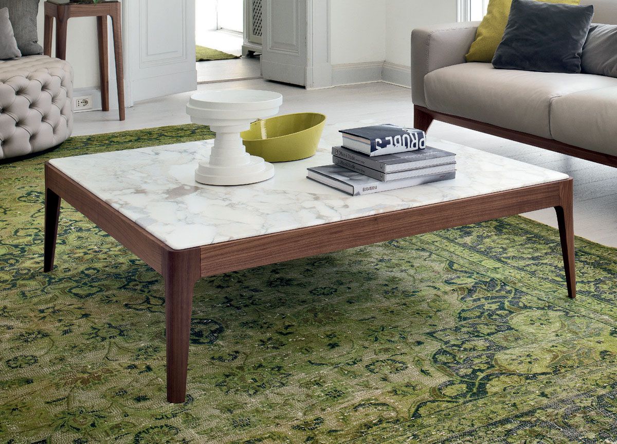 Small Modern Square Coffee Table Marble Top Coffee Table Modern