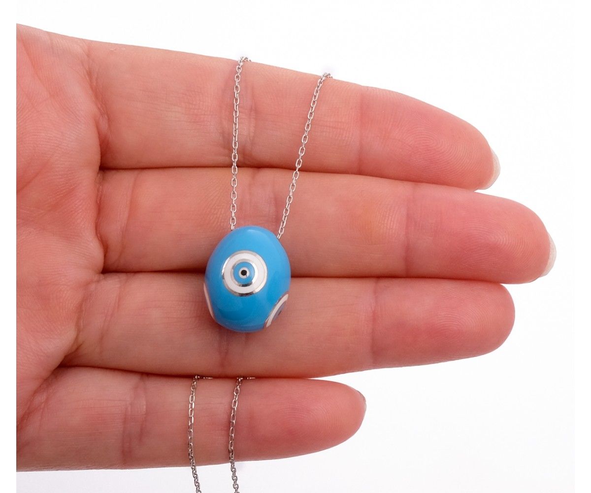 Pink Enamel, Evil Eye Necklace, Deep Blue, Lucky, 925 Sterling Silver, Stud Earrings, Turquoise, Awakens, Silver Chain
