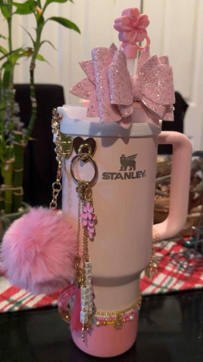 Stanley Cup Decoration In 2024 Pretty Pink Princess Pink Girly Stanley Cup Decoration In 2024 Pretty Pink Princess Pink Girly
