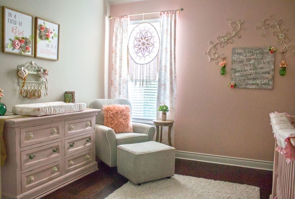 Shabby Chic Baby Nursery Ava Pinterest A Shabby Chic Baby Nursery I Painted Distressed Our First S Crib Dresser Hand Crafted The Flowers And Used Decor From My Wedding