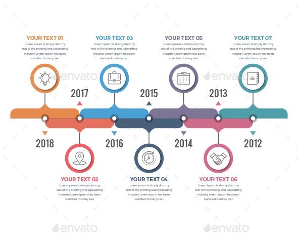 Horizontal Timeline Infographics Timeline, Infographics and