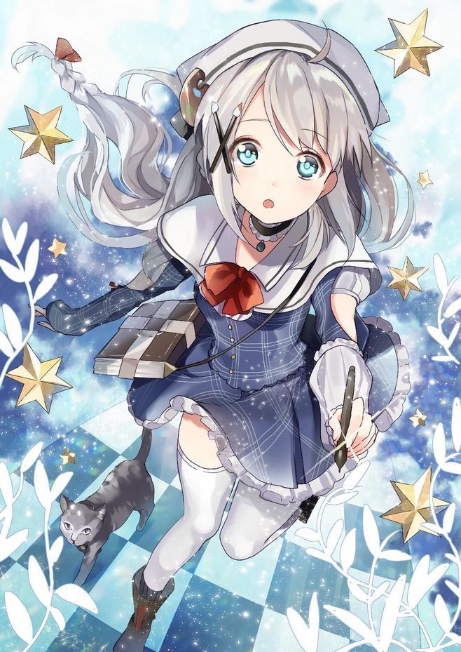 I love anime art, don't you? Let's meet this cute girl in
