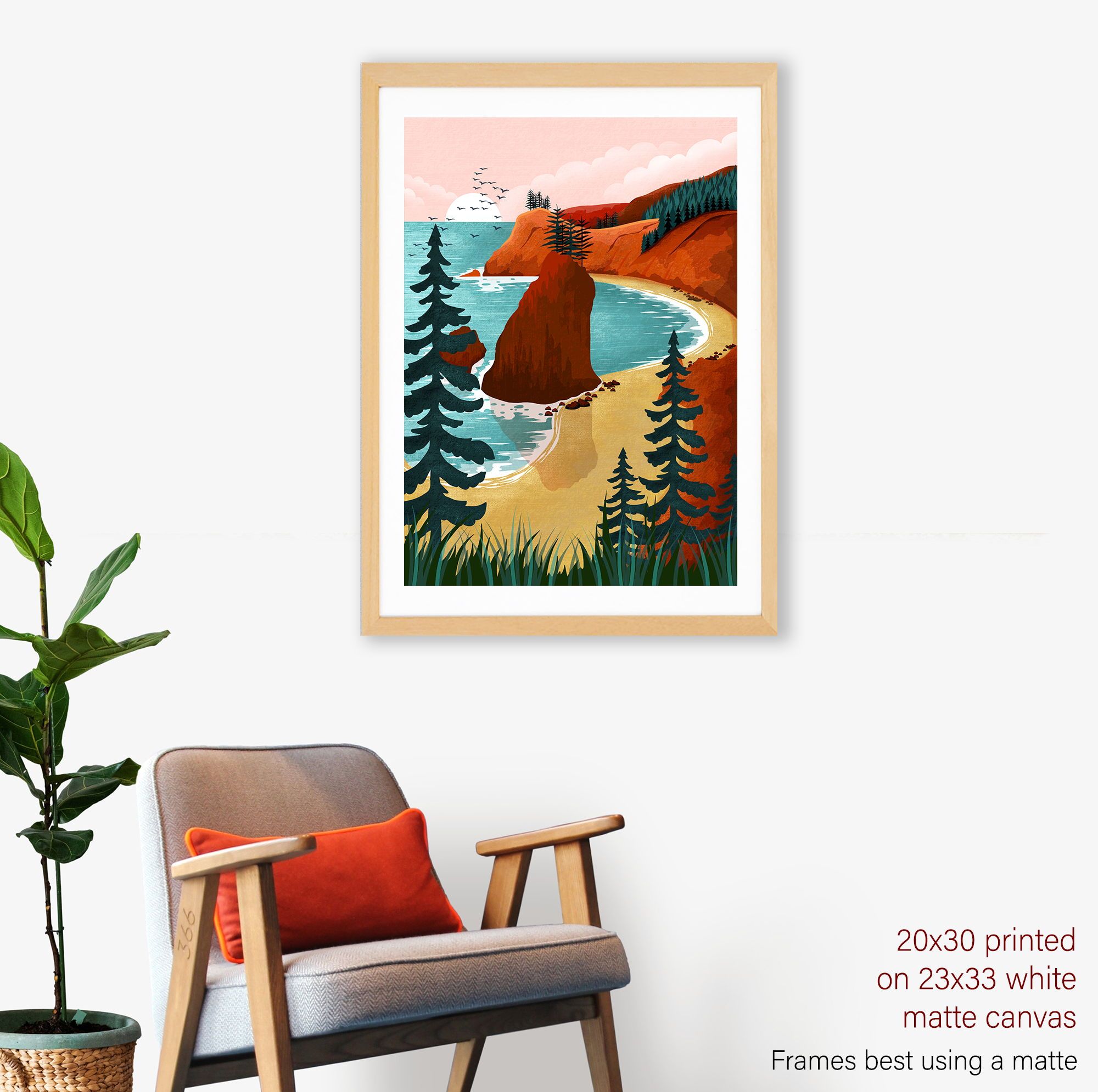Dolphins Canvas Matte Print 23/" x 33/"