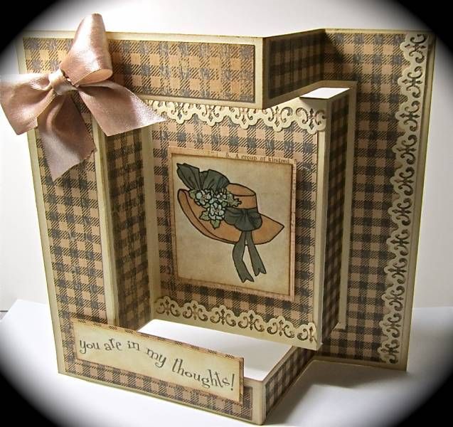 A Different Kind of Tri Fold Card by Beejo - Cards and Paper Crafts at Splitcoaststampers Cards Diy, Step Cards, Cool Cards, Tri Fold Cards, Fancy Fold Cards, Folded Cards, Trifold Shutter Cards, Pop Up Karten, Card Making Templates
