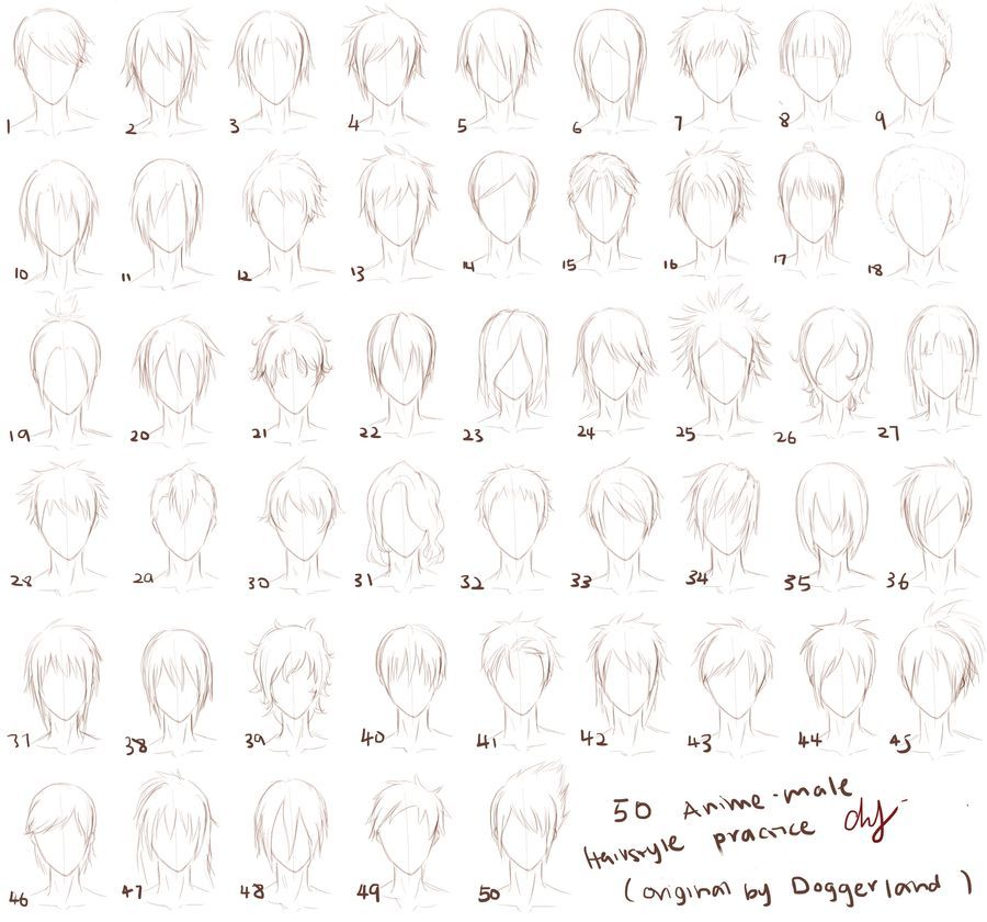 Anime Guy hairstyles by Wenqiann | Волосы парней, Прически парней
