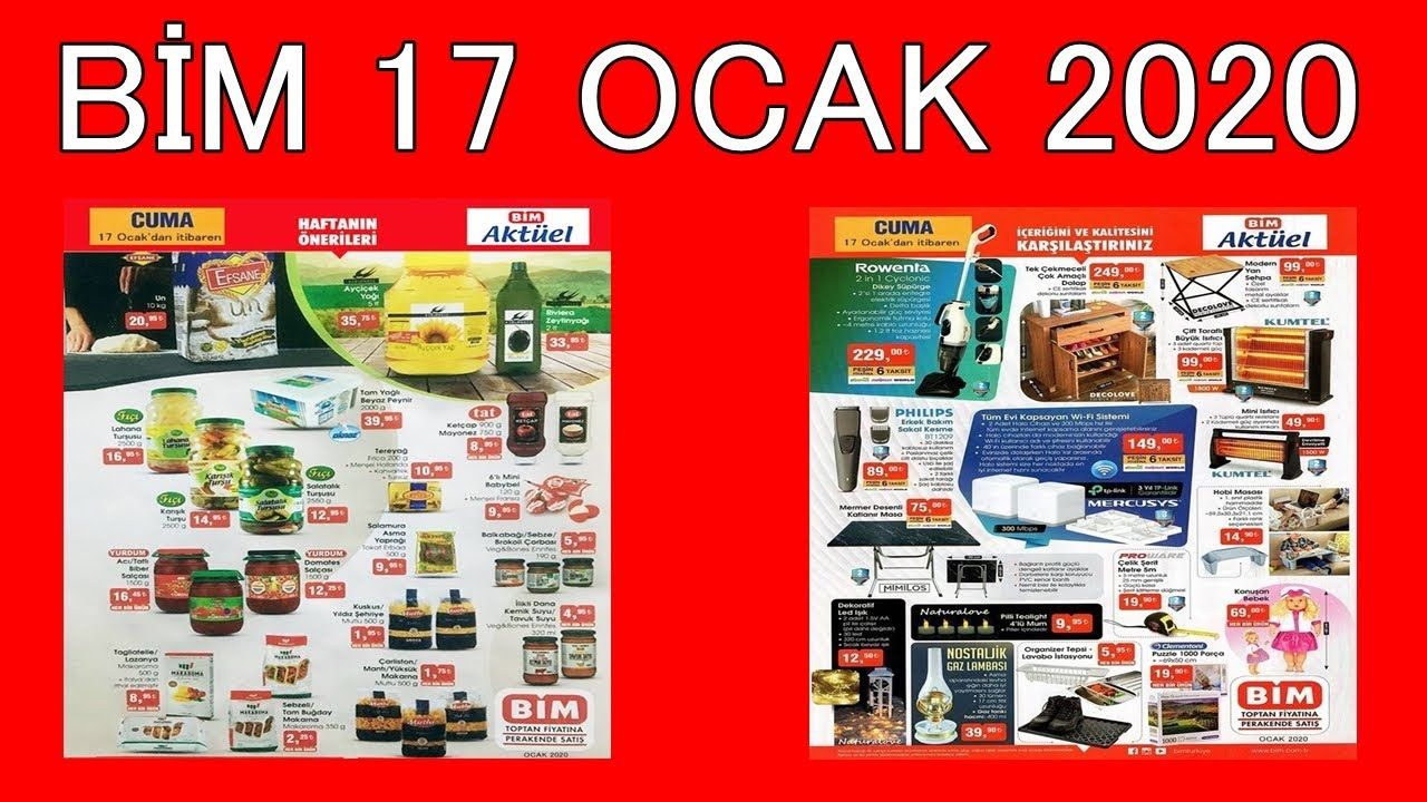 17 Ocak 2020 Bim Aktuel Urunleri Bim 17 Ocak 2020 Ocak Urunler