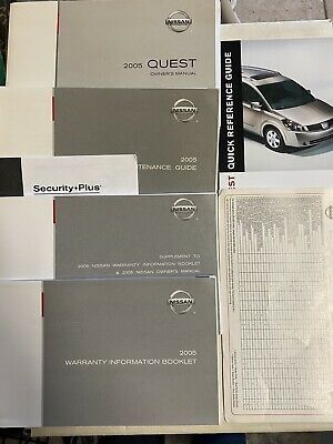 2005 Nissan Quest Owners Manual 7719-76 | eBay | Nissan quest, Owners