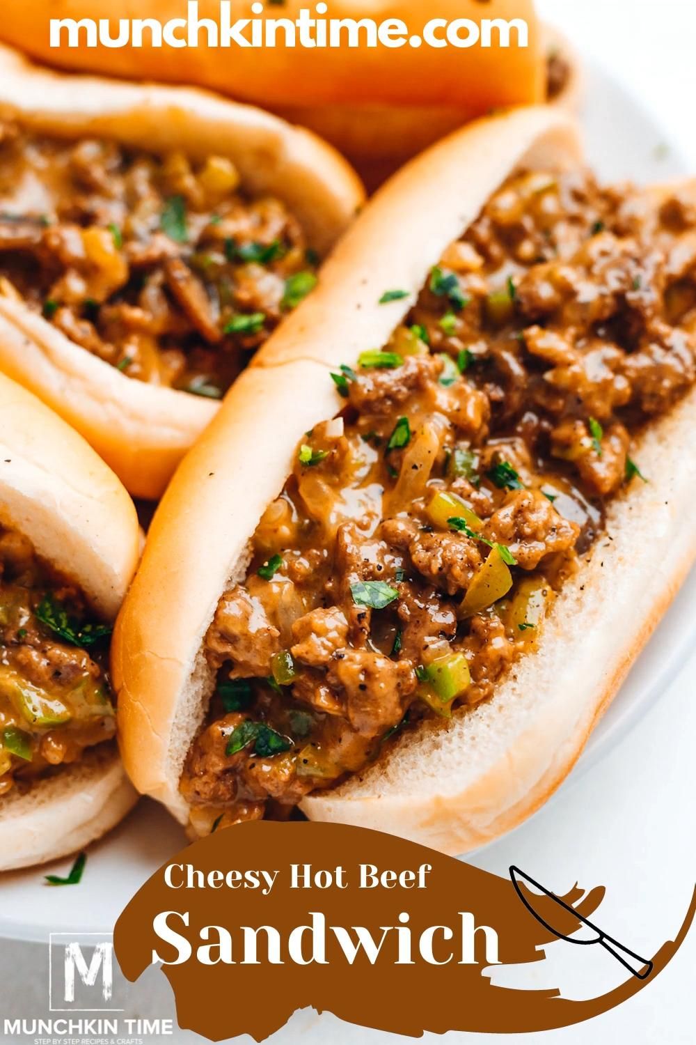 Cheesy Hot Beef Sandwich Cheesy Hot Beef Sandwich