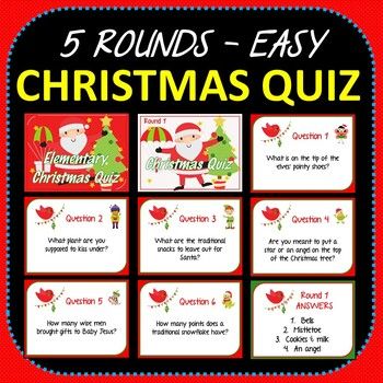Christmas Quiz Powerpoint With Answers 5 Rounds Easy Level Christmas Quiz Christmas Quiz Questions Co Teaching