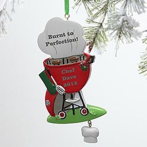 Personalized Grilling Out Christmas Ornament Personalized Grilling Out Christmas Ornament