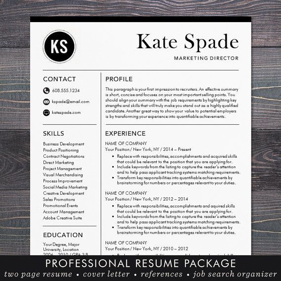 Professional Resume Template / CV Template + Free Cover Letter - resume template for mac Professional Resume Template / CV Template + Free Cover Letter - resume template for mac