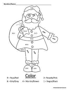 Download Santa Math Coloring Page | Math coloring, Santa math, Math
