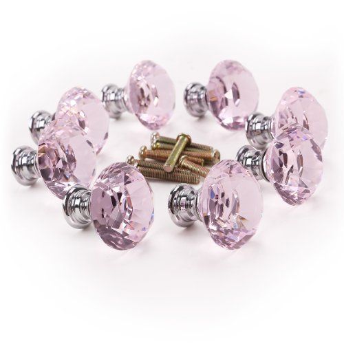 8 x Poignée Bouton rose diamant bling décoration porte meuble tiroir - bouton de porte meuble salle de bain 8 x Poignée Bouton rose diamant bling décoration porte meuble tiroir - bouton de porte meuble salle de bain