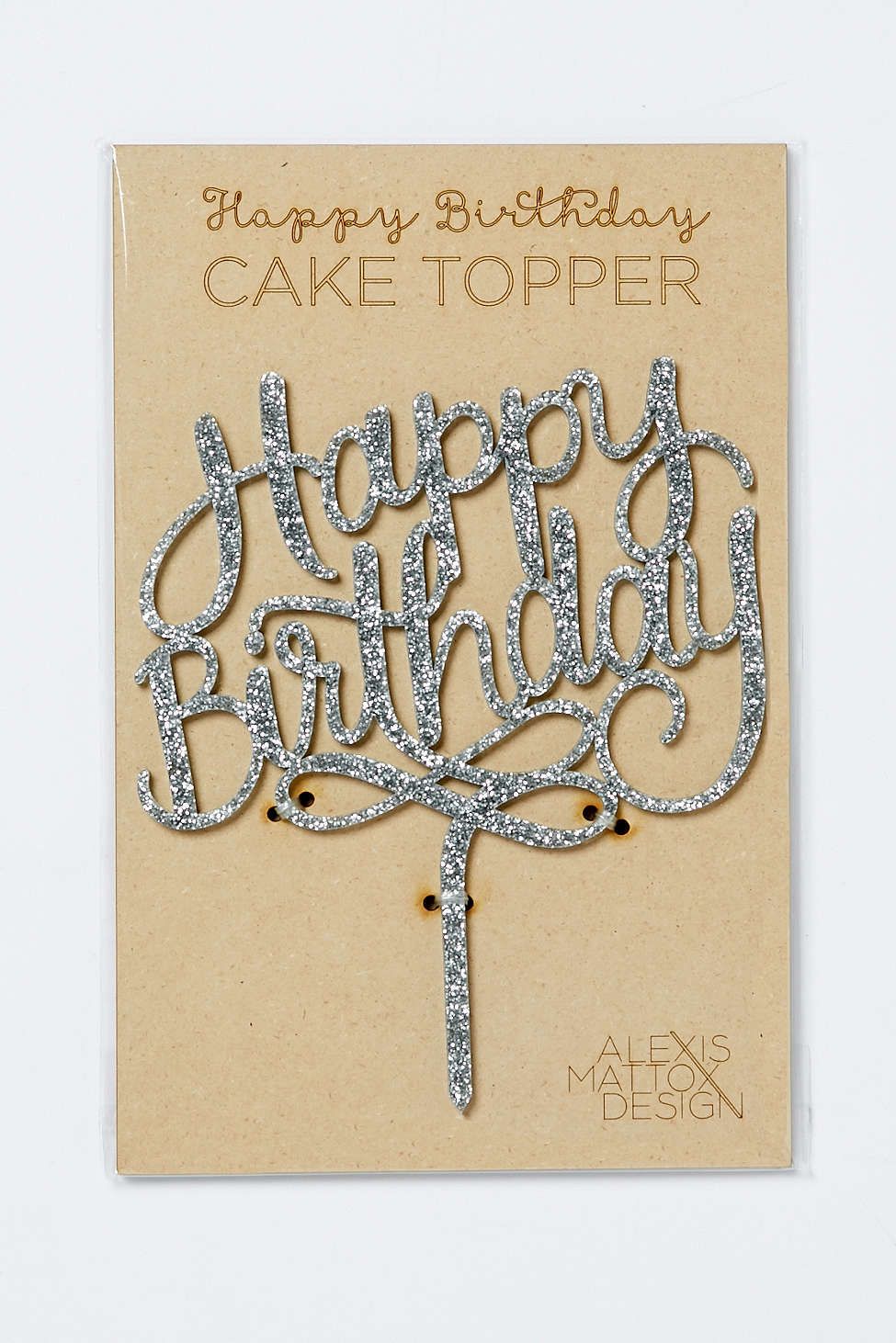 alexis mattox design happy birthday cake topper make a wish
