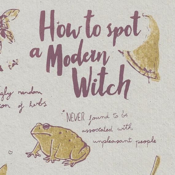 Limited Edition Modern Witch screen print A4 #modernwitch