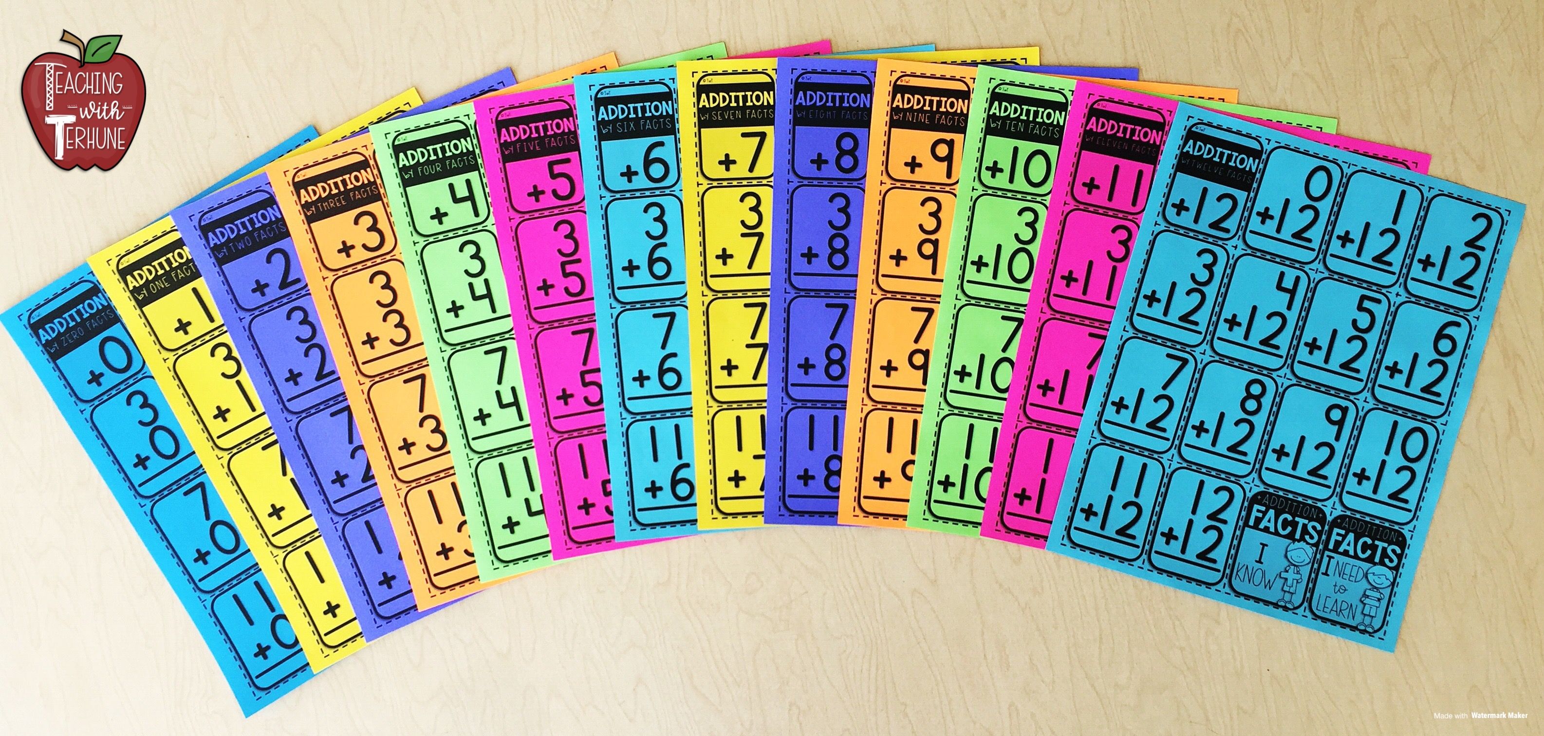 Printable Addition Flash Cards addition 