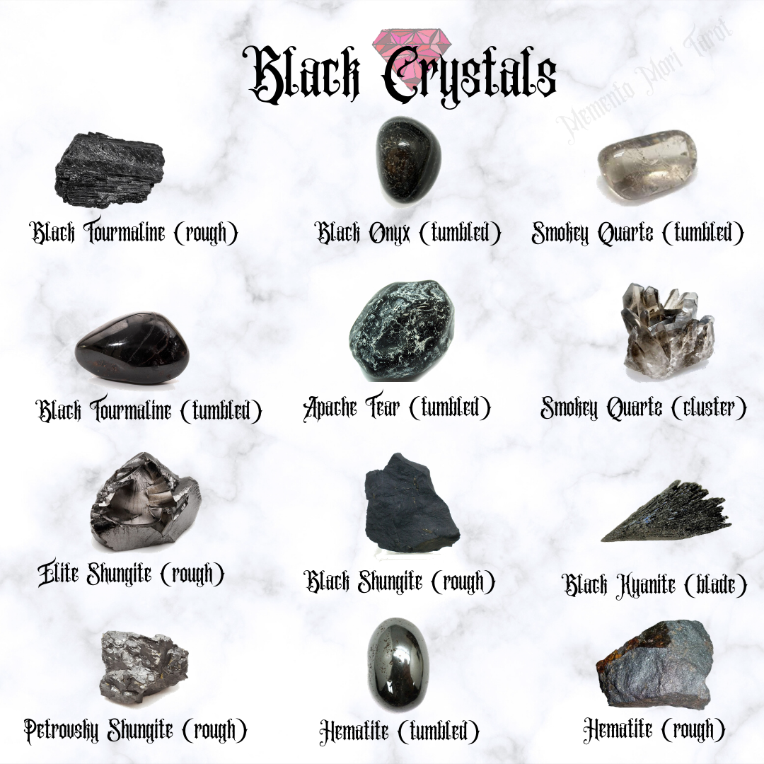 Black Crystals Memento mori, Mini altar, Black crystals