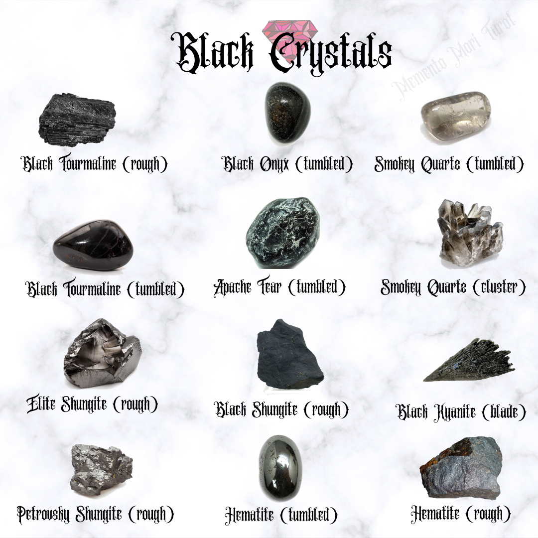 Mini Altar, Apache Tears, Memento Mori, Black Crystals, Chakras, Tarot ...