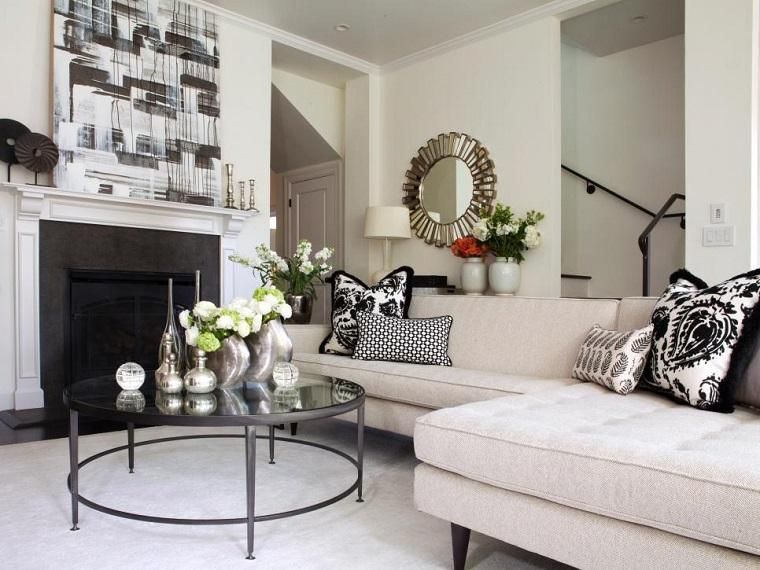 Black And White 50 Ideas For The Modern Salon Decorationidea Furniture Living Room Table Decor - Round Glass Coffee Table Decorations Black And White 50 Ideas For The Modern Salon Decorationidea Furniture Living Room Table Decor - Round Glass Coffee Table Decorations