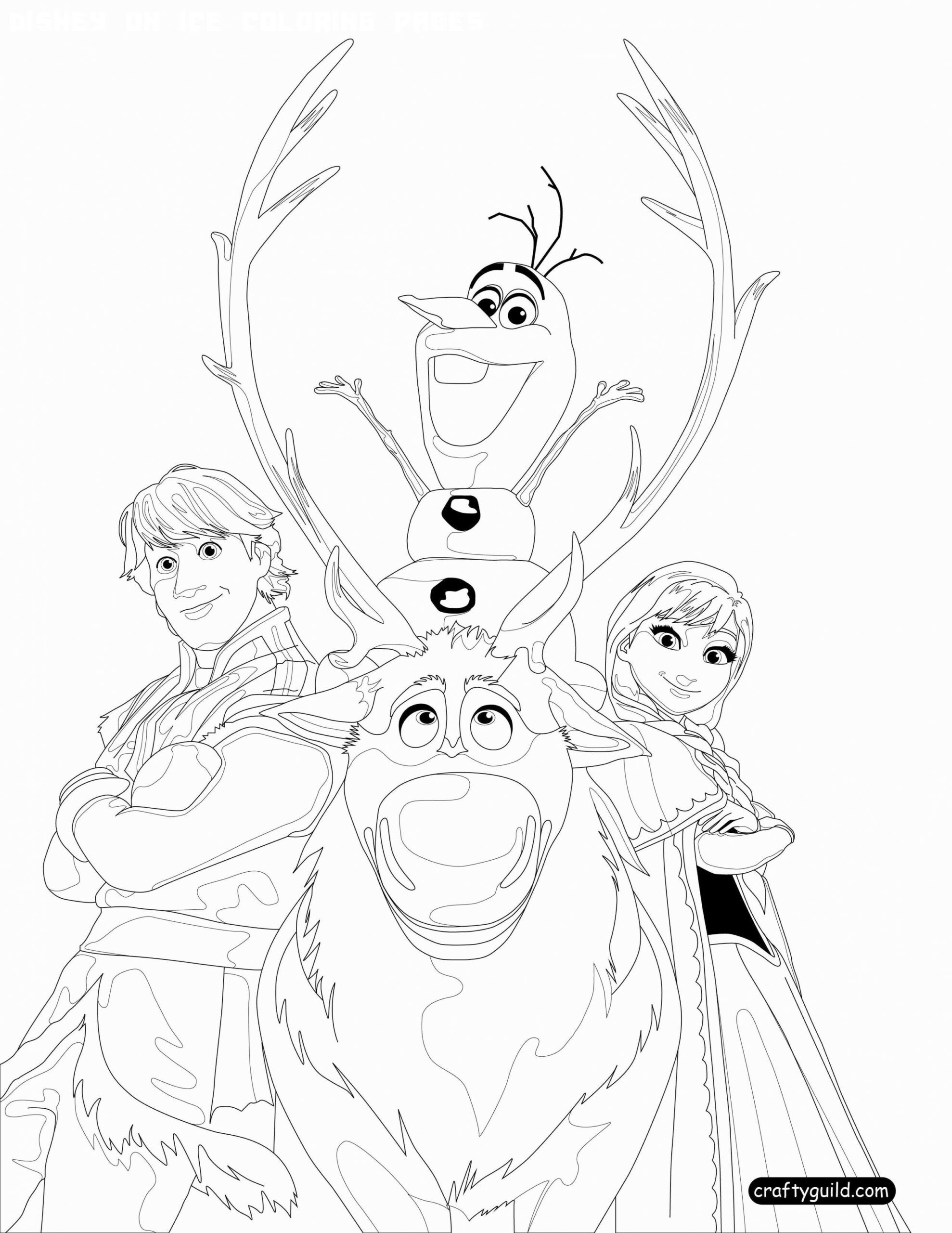 6 Disney On Ice Coloring Pages Frozen coloring pages, Frozen coloring