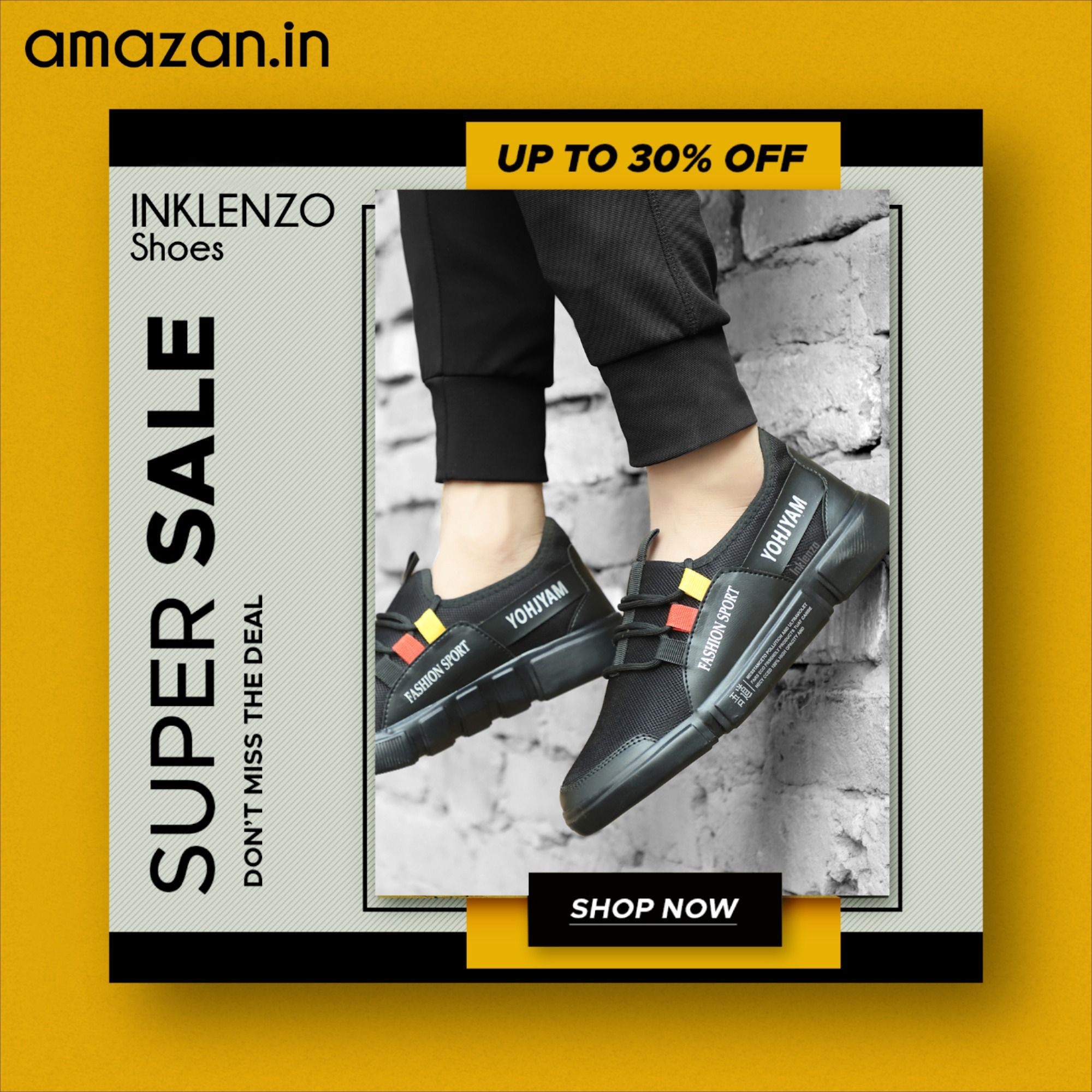 Inklenzo Men S Shoe Collection Sports Footwear Gym Wear Mens Casual Shoes
