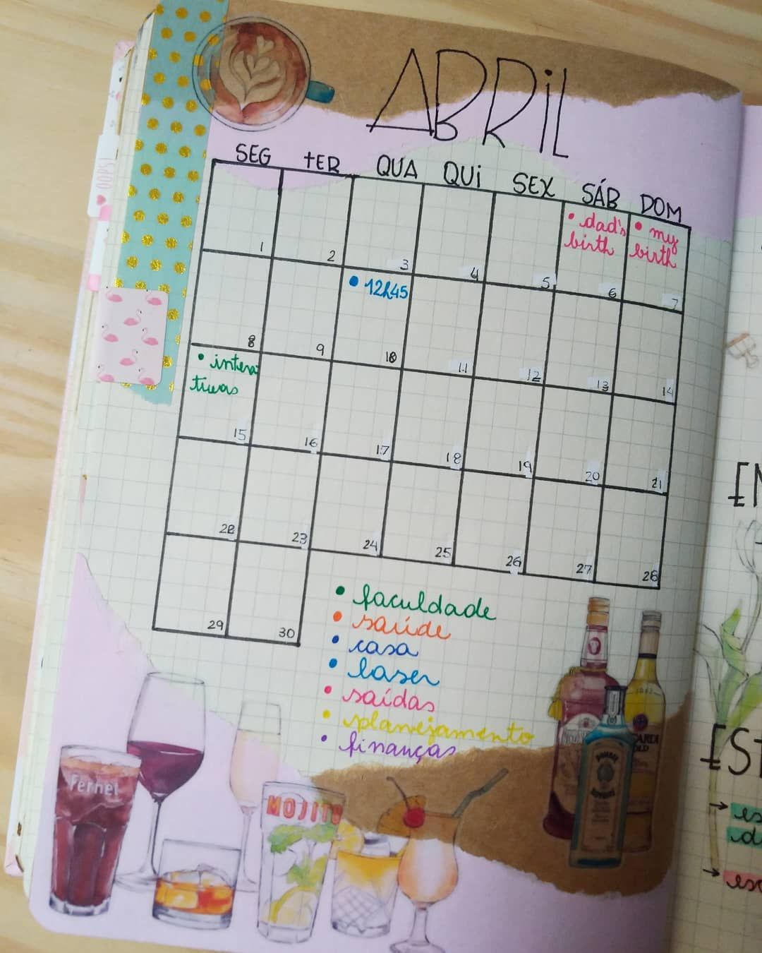 O mês de abril é um mês bem especial pra mim e escolhi esse tema com ajuda de 2 pessoinhas @guilhermebastos06 e @demi_ilustra, rosa e… Bullet Journal, Instagram, You Are Special, Pink