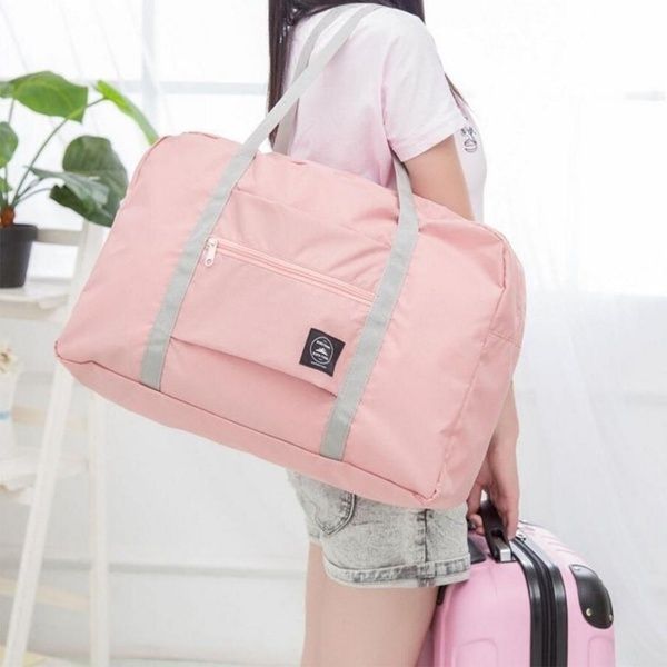 Waterproof Folding Travel Luggage Duffle Storage Bag Tote Outdoor Wine Red