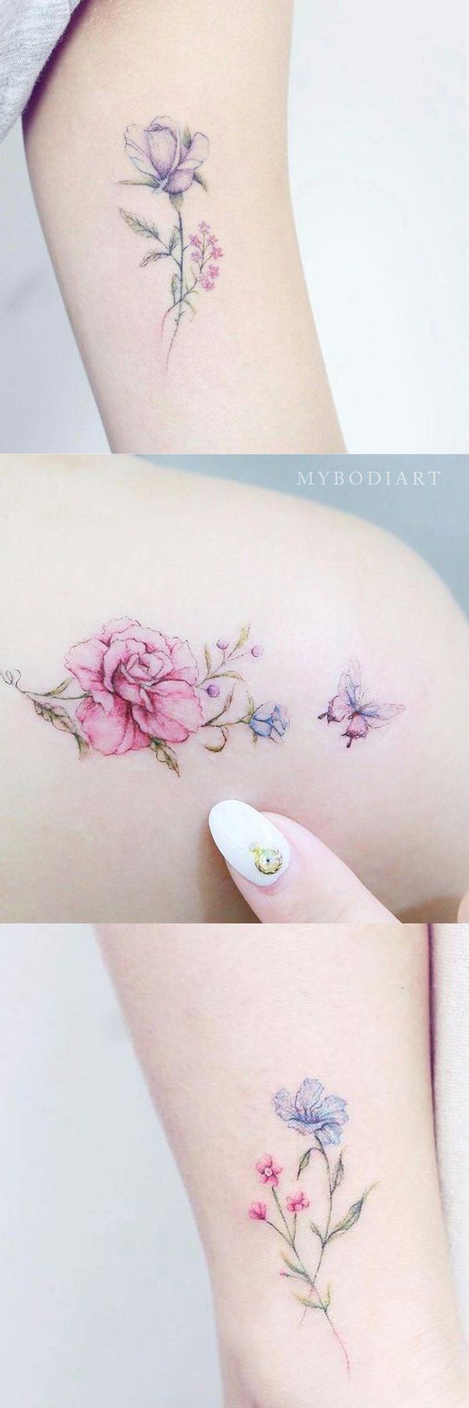30 Delicate Flower Tattoo Ideas | Delicate flower tattoo, Delicate