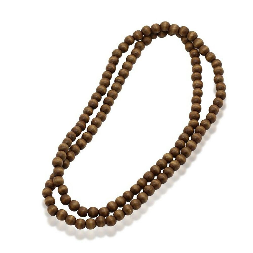 Beaded Long Mala Wooden Tibetan Buddhist Prayer Necklace Boho Wood Beads Beaded Long Mala Wooden Tibetan Buddhist Prayer Necklace Boho Wood Beads