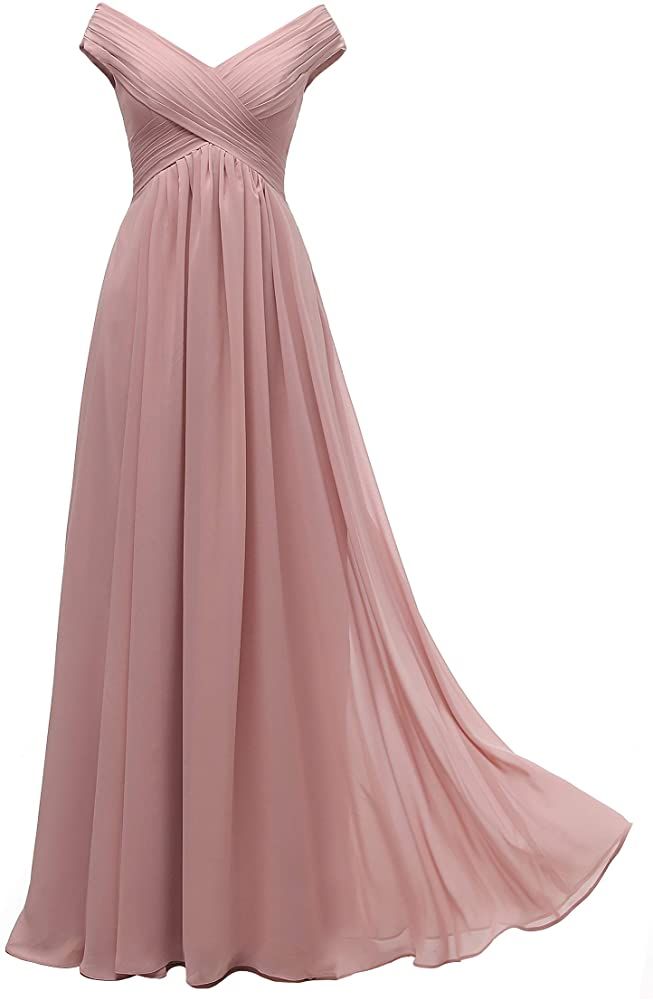 Clothfun Halter A-line Dusty Rose Bridesmaid Dresses for Women Long Chiffon Simple Formal Dresses 2 Clothfun Halter A-line Dusty Rose Bridesmaid Dresses for Women Long Chiffon Simple Formal Dresses 2