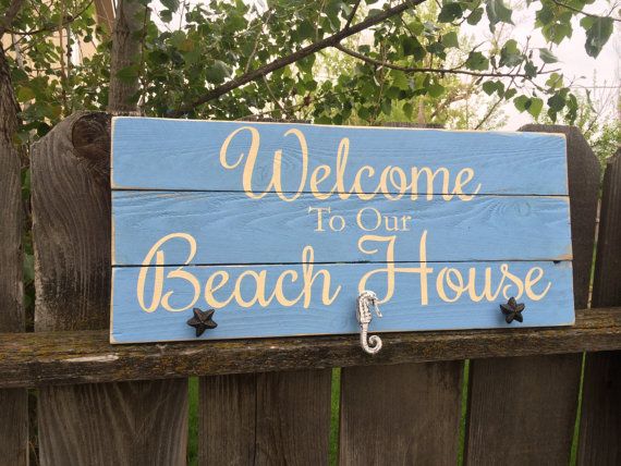 Welcome To Our Beach House Sign Home Welcome To Our Beach House Sign Home Woodsign With Saying Wood S Seahorses Starfish